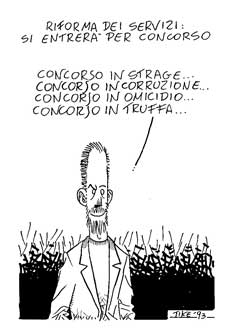 Vignetta di Stefano Piani per "Cuore" (c) dell'autore