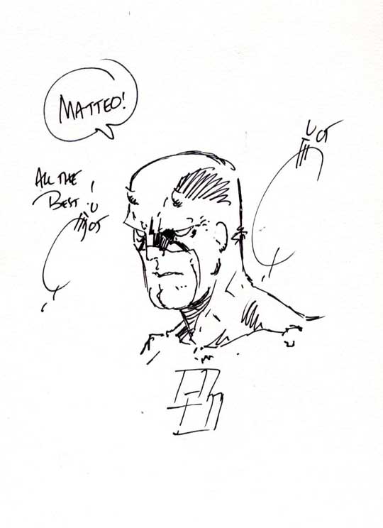 Daredevil original art by Joe Quesada